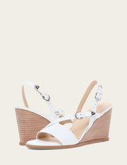 Women's White Rachel Buckle Sandals