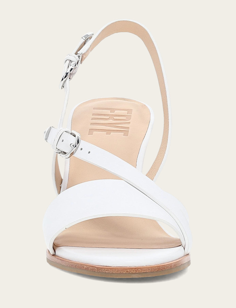 Women's White Rachel Buckle Sandals
