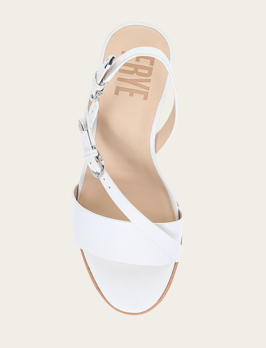 Women's White Rachel Buckle Sandals