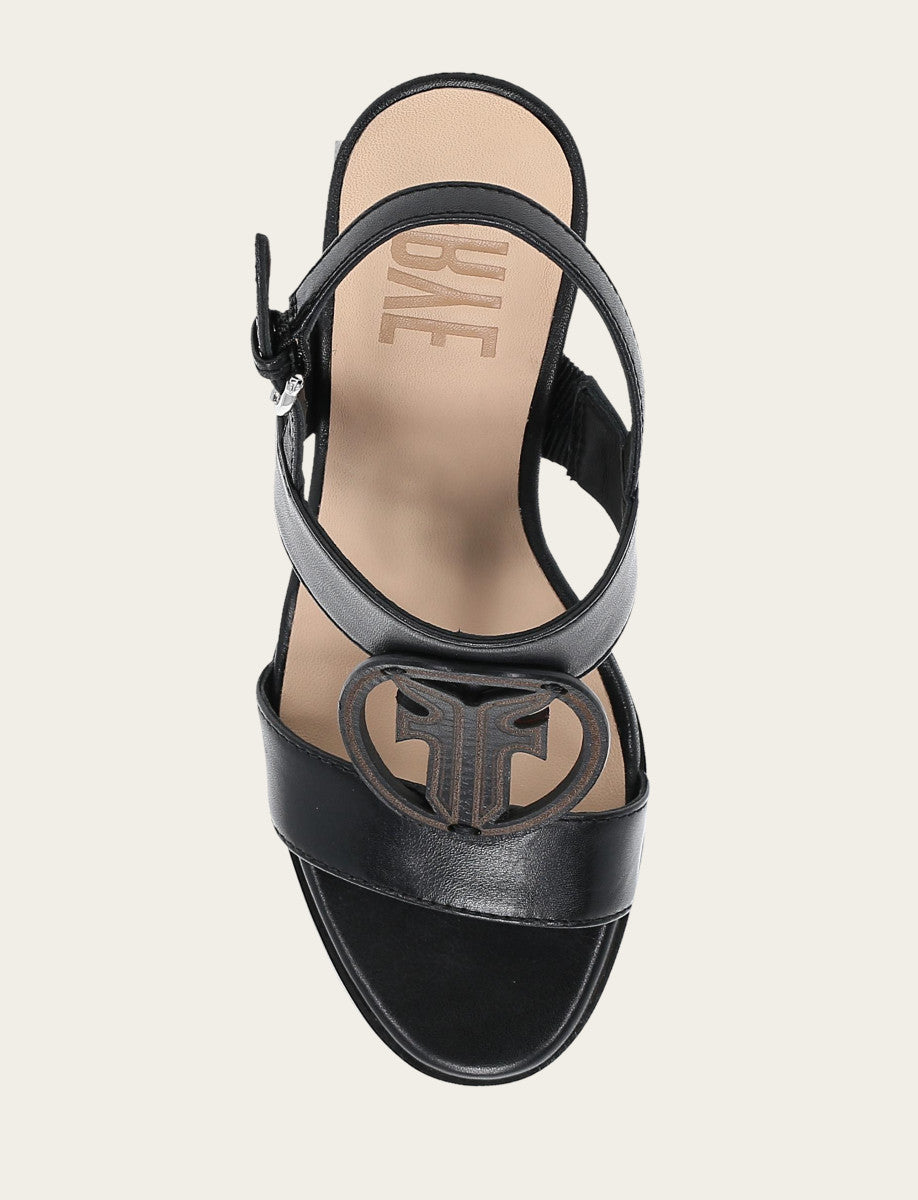 Women's Black Rachel Logo Sandals