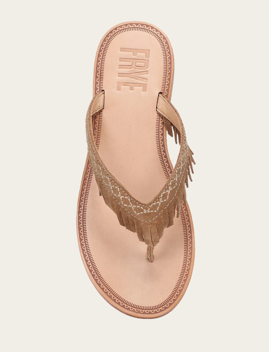 Women's Almond Ava Fringe Sandals