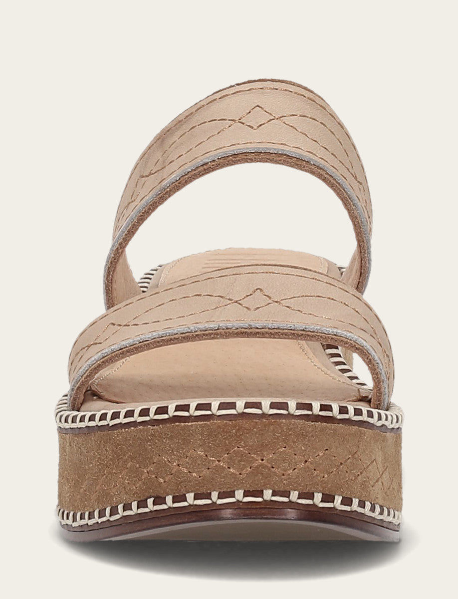 Women's Almond Joy Woodstock 2 Band Platform Slide Sandals