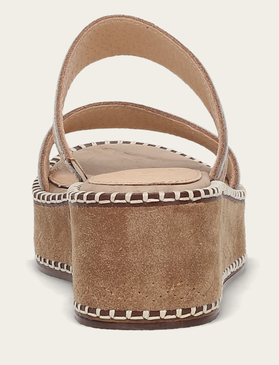 Women's Almond Joy Woodstock 2 Band Platform Slide Sandals