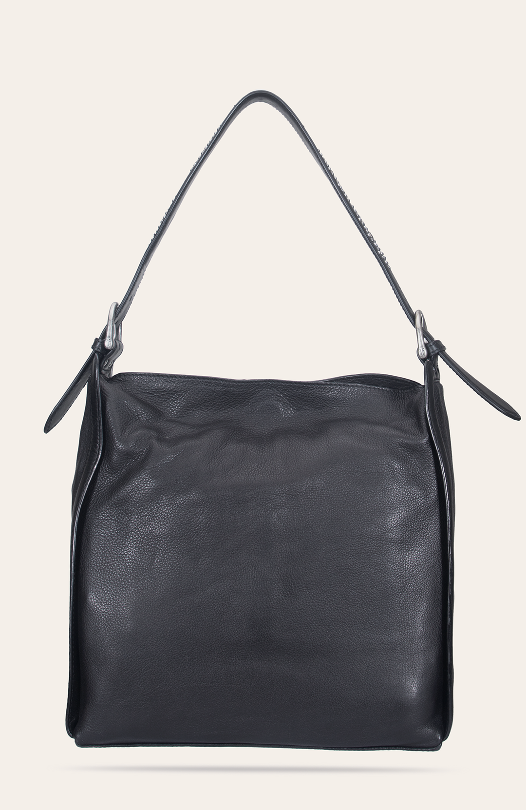 Women's Black Carla Studded Hobo Handbag
