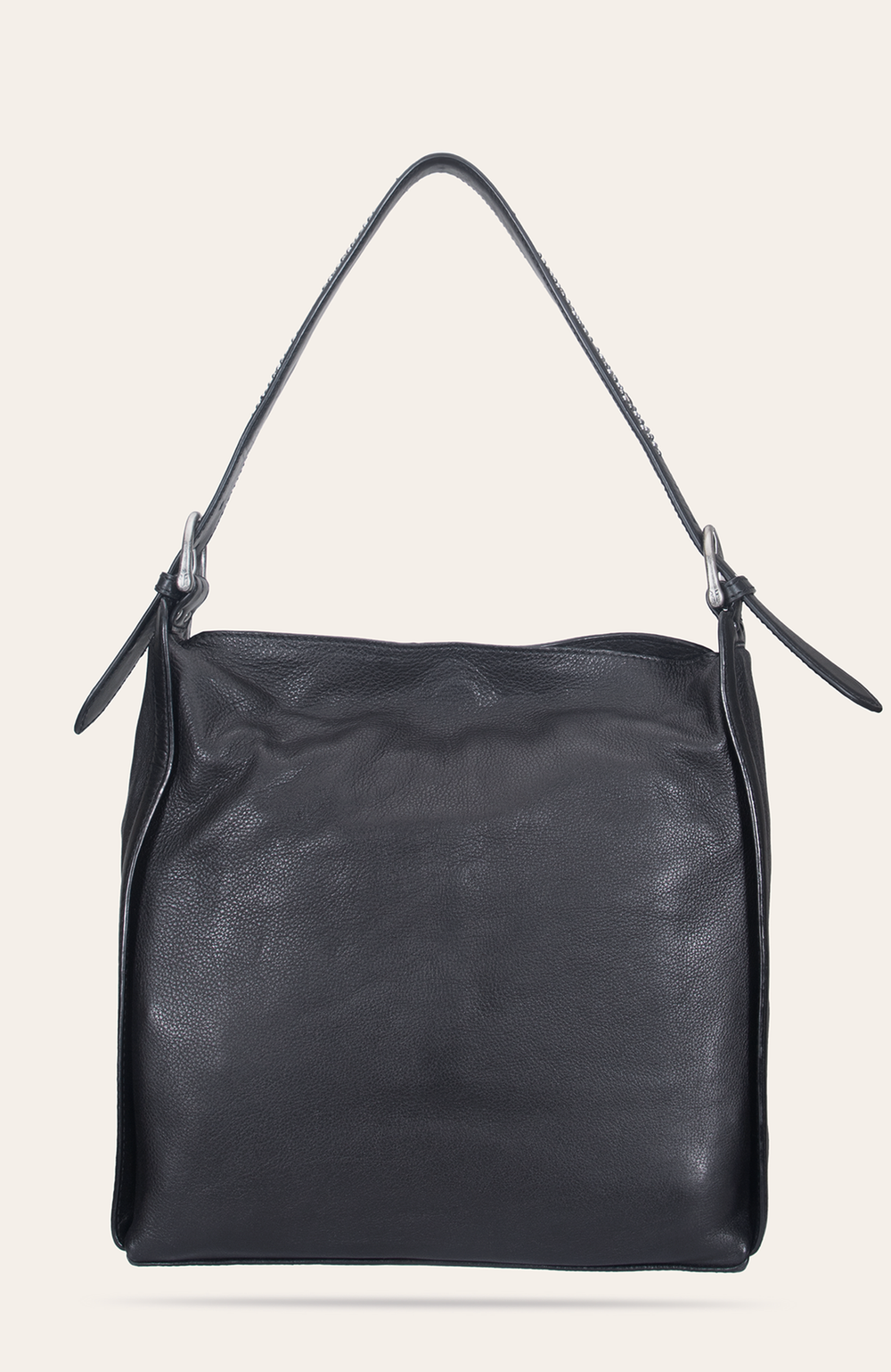 Women's Black Carla Studded Hobo Handbag