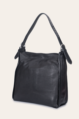 Women's Black Carla Studded Hobo Handbag