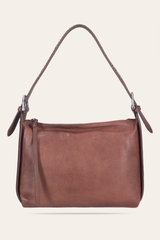 Women's Cognac Carla Studded Shoulder Bag