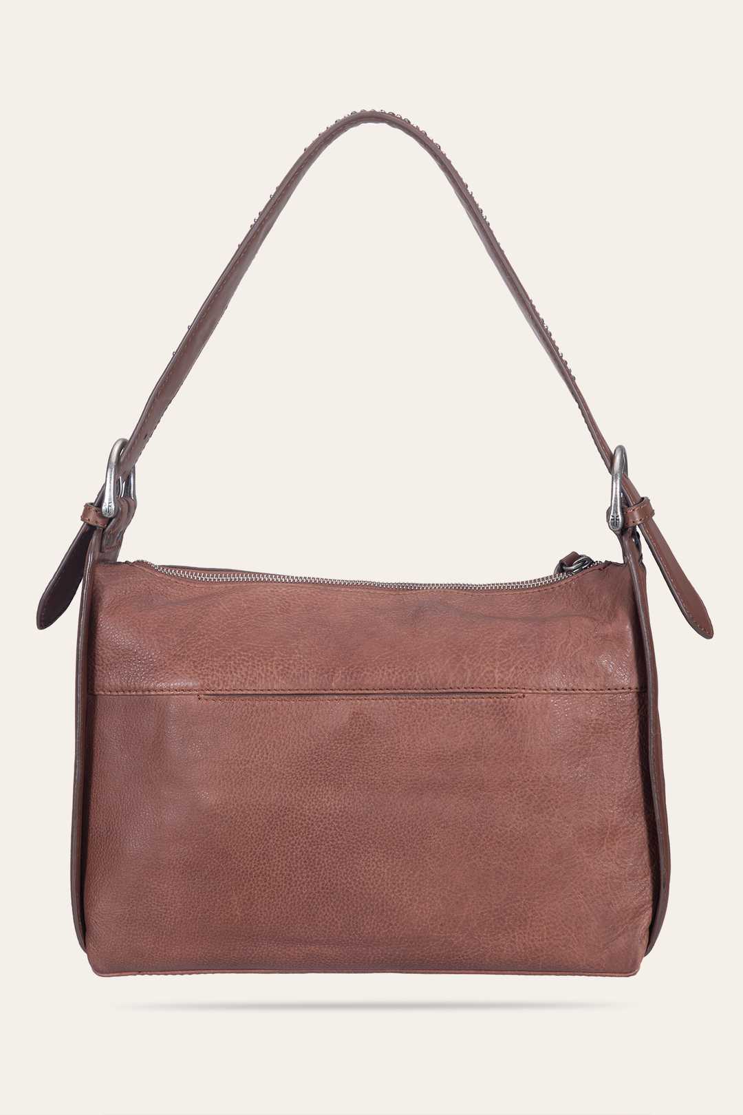 Women's Cognac Carla Studded Shoulder Bag