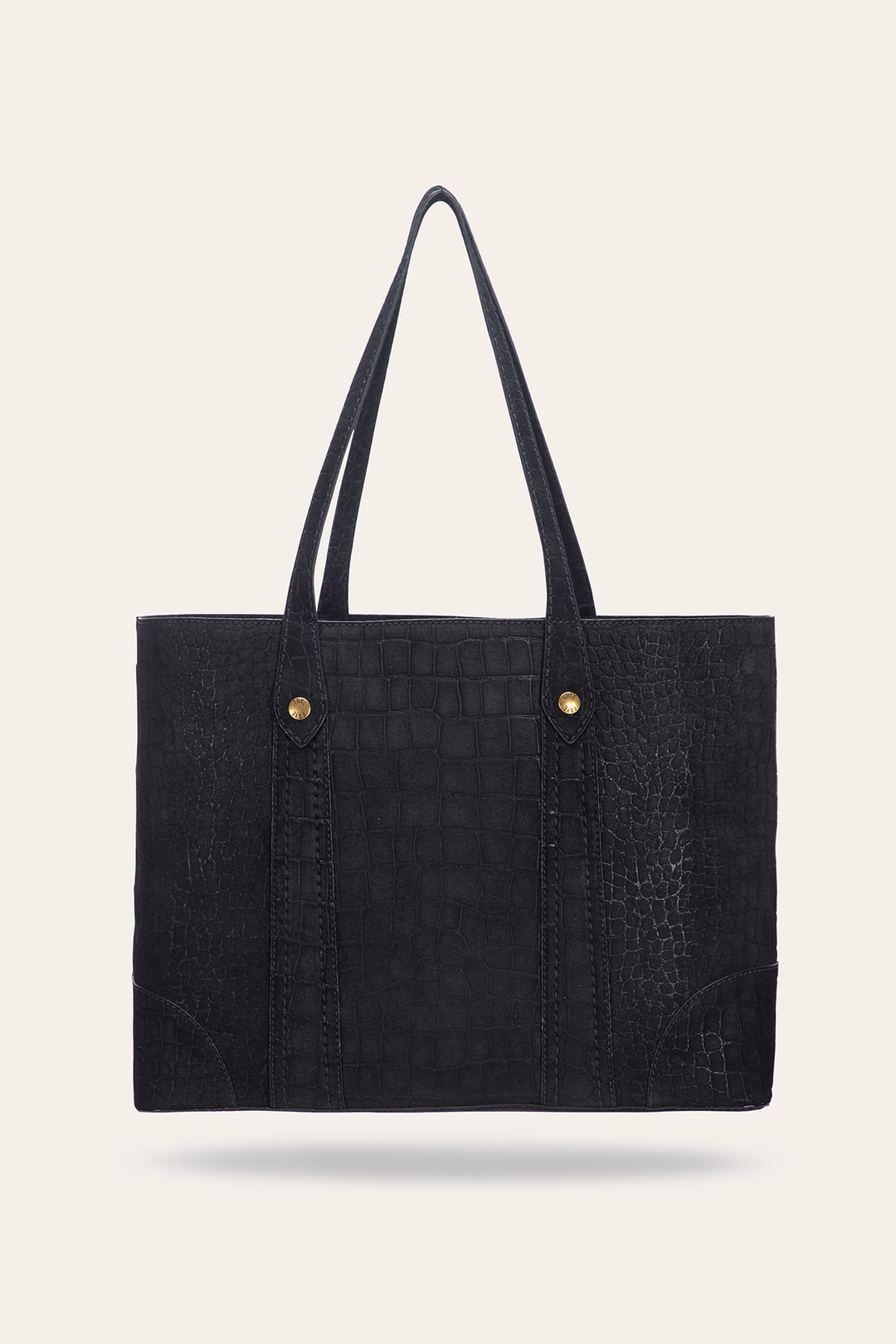 Melissa Sueded Croco Shopper in Black