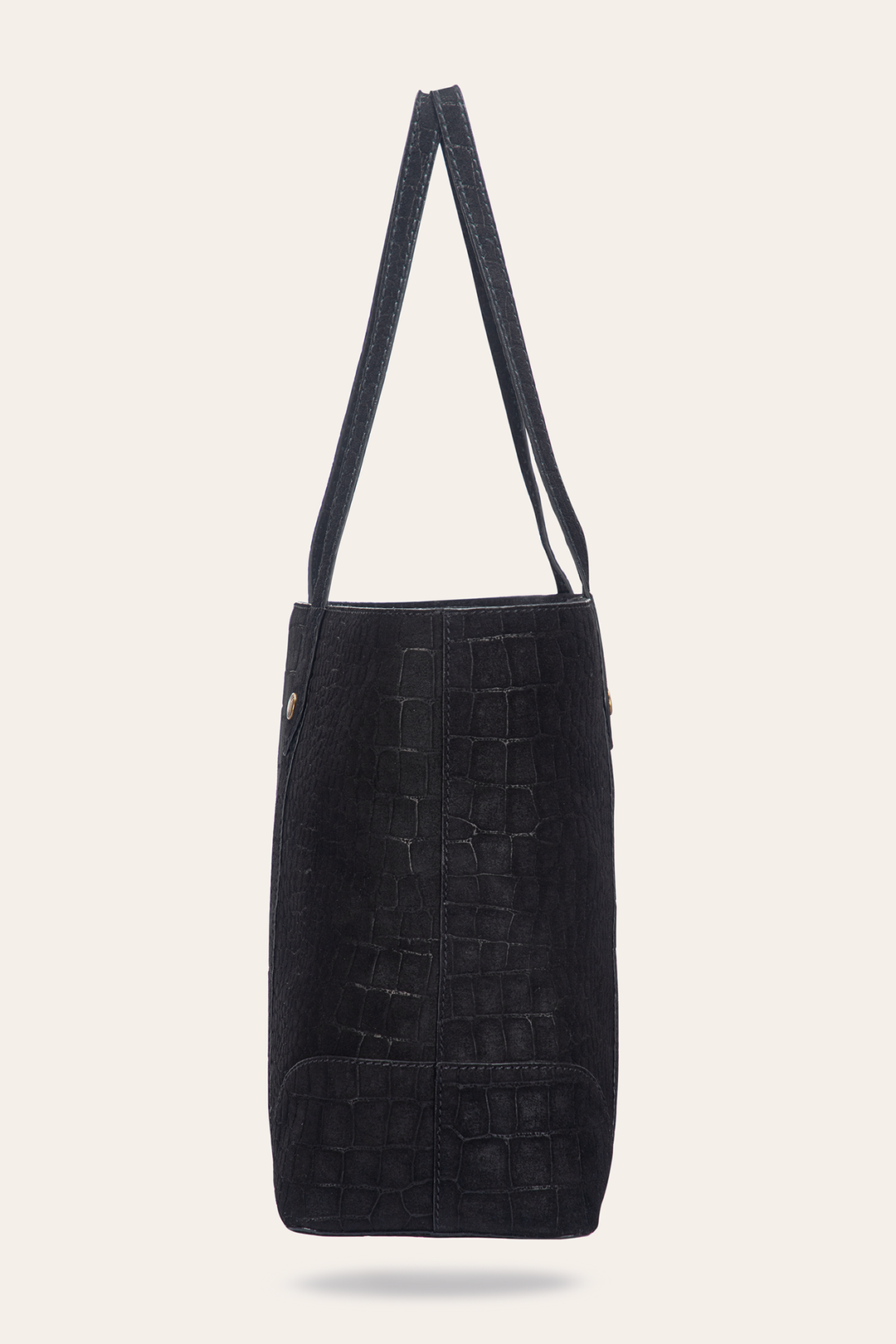 Melissa Sueded Croco Shopper in Black