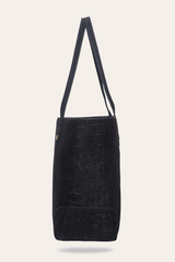 Melissa Sueded Croco Shopper in Black