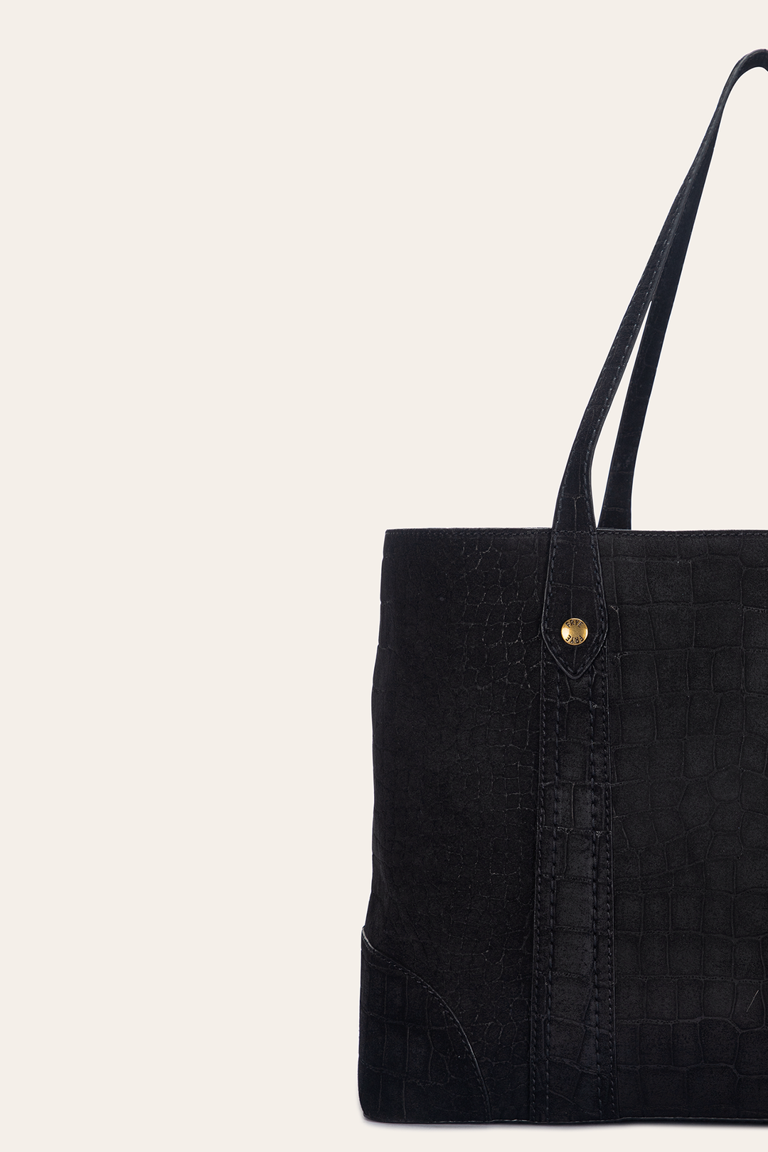 Melissa Sueded Croco Shopper in Black