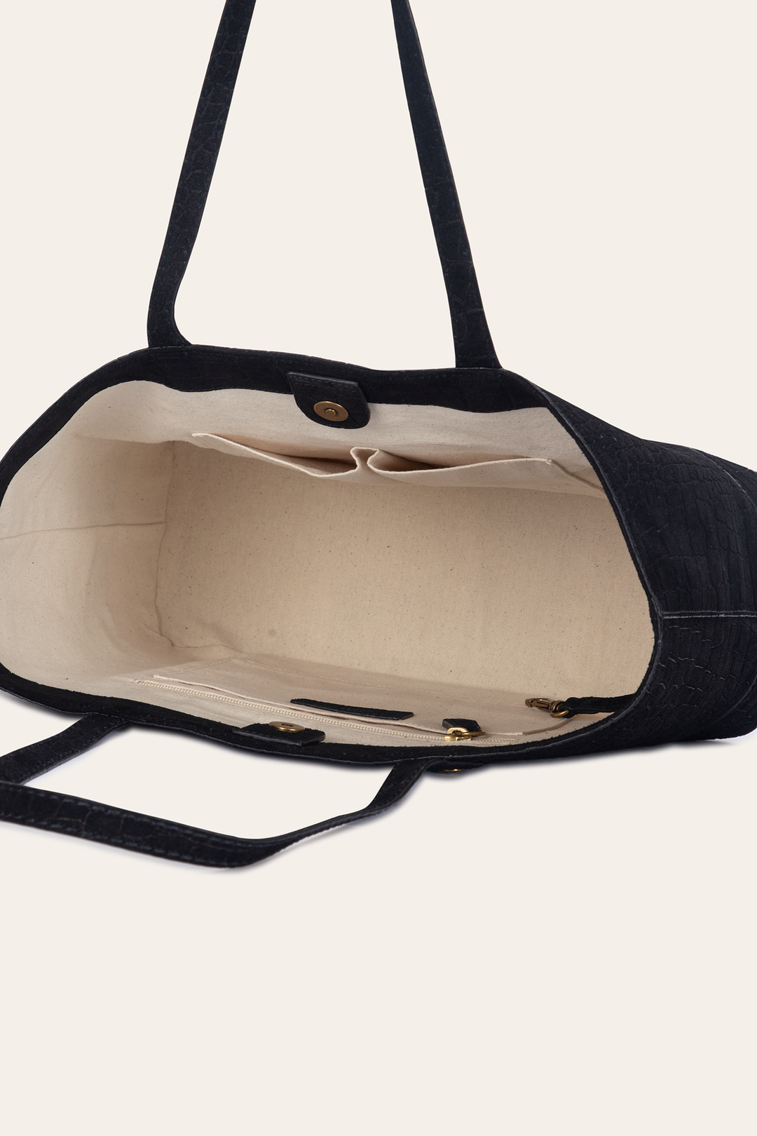 Melissa Sueded Croco Shopper in Black