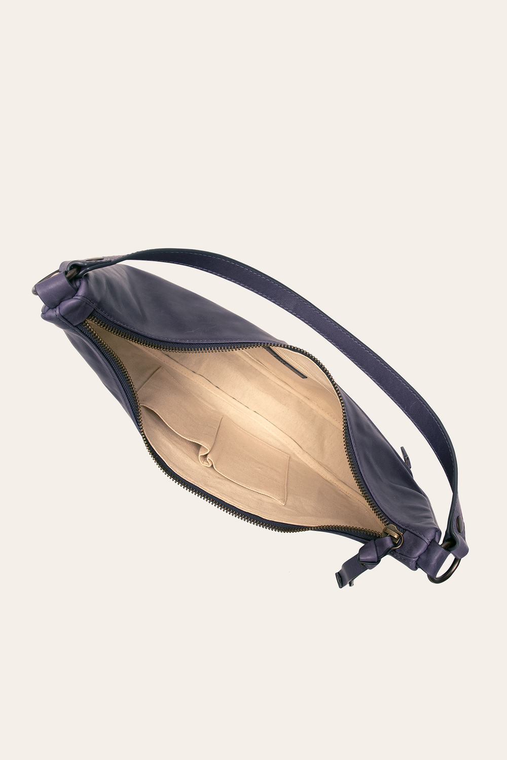 Melissa Crescent Hobo in Eggplant