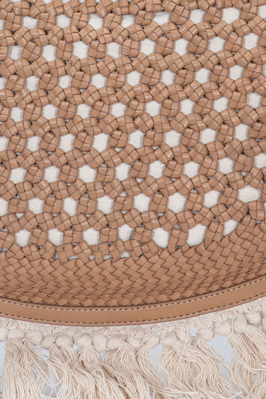 Women's Ella Tassel Tote Bag in Beige