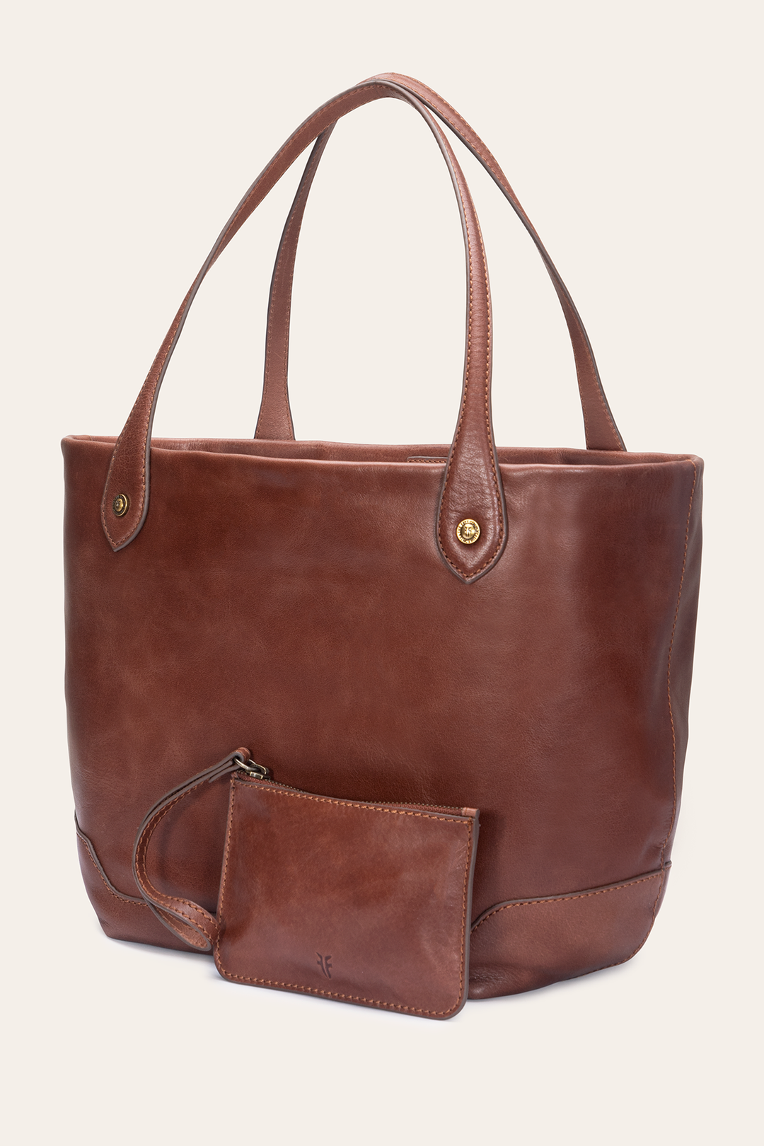Kenzie Unlined Cognac Tote