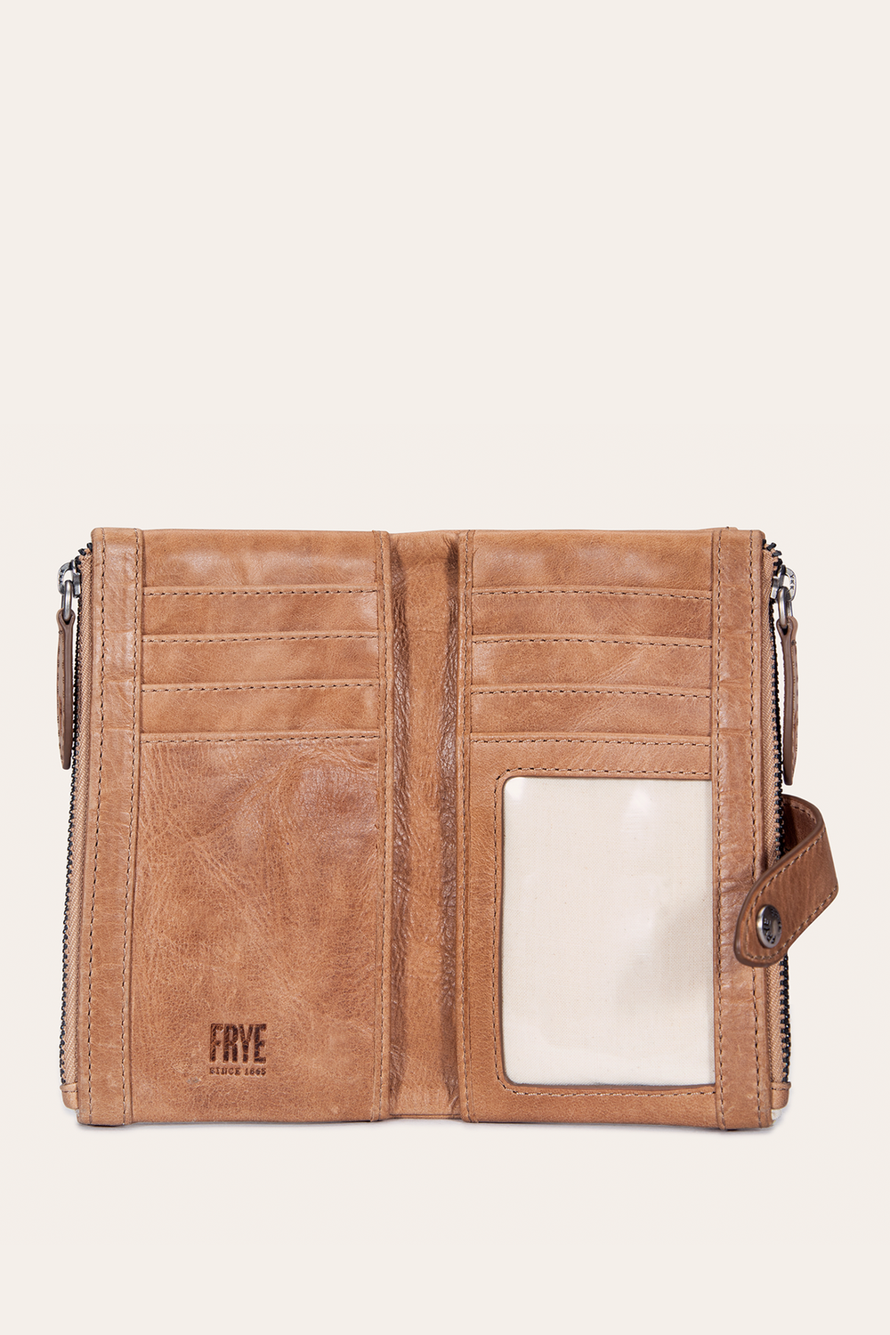 Melissa Beige Double Zip Wallet