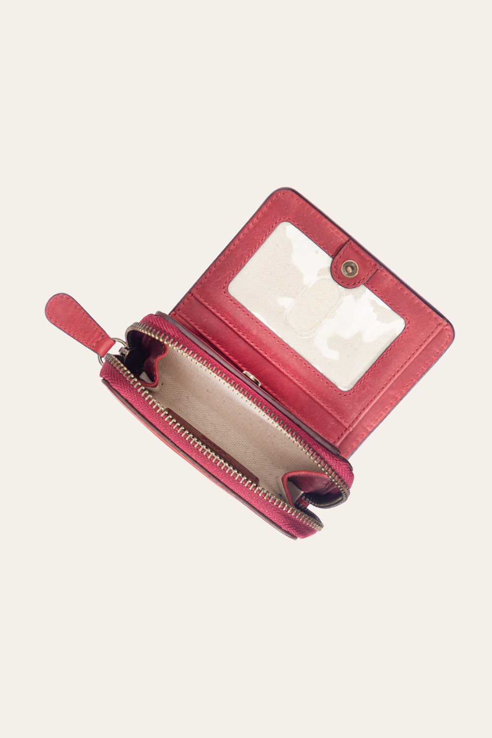 Melissa Burgundy Small Zip Around