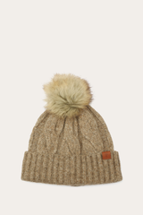 Burnt Olive Wide Cable Cuff Hat