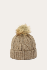 Burnt Olive Wide Cable Cuff Hat