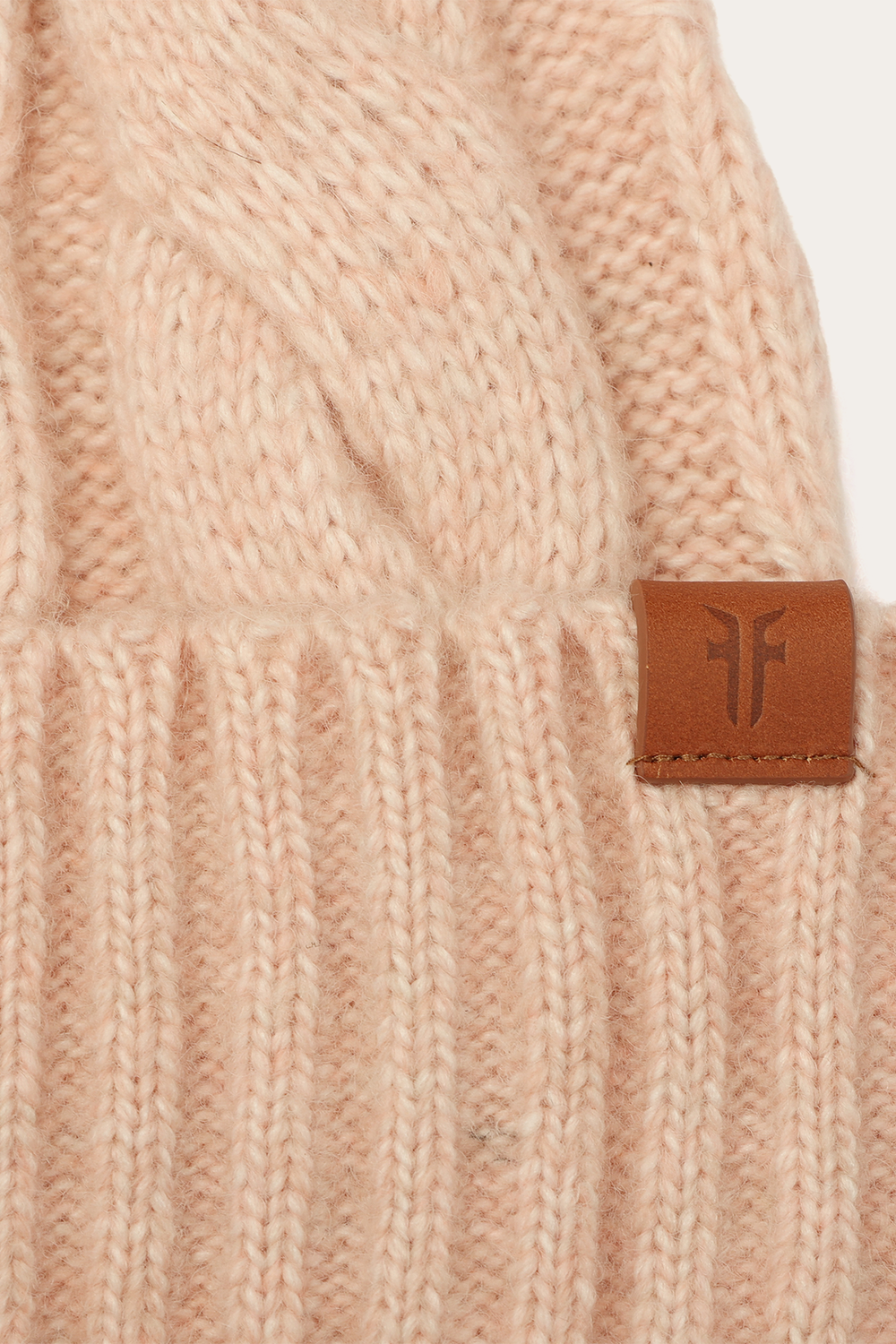 Rose Cloud Wide Cable Cuff Hat