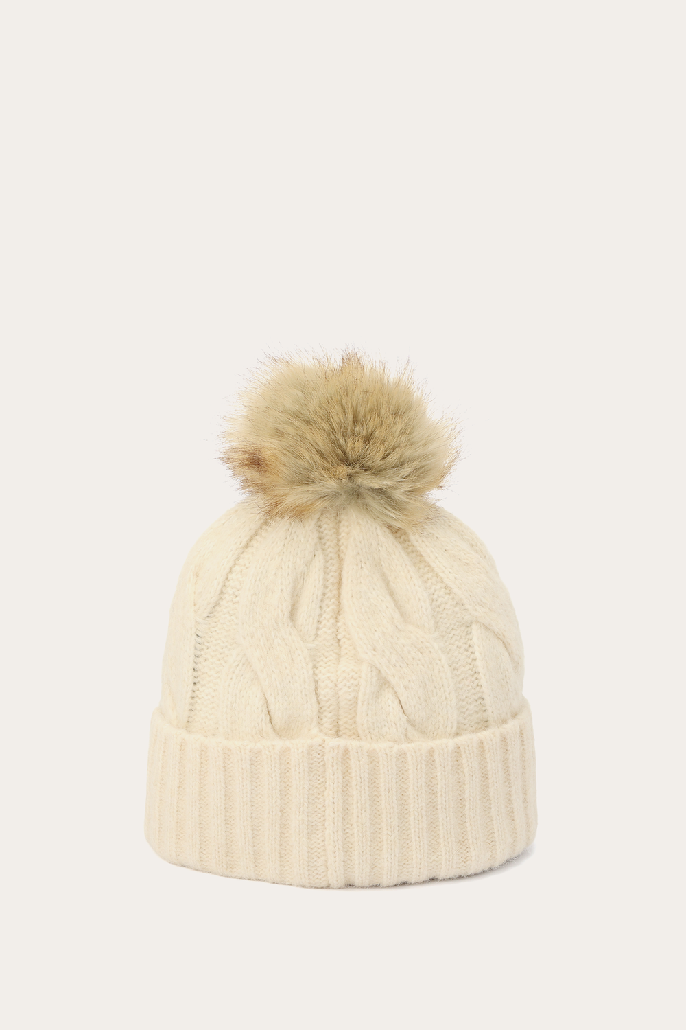 Birch Wide Cable Cuff Hat