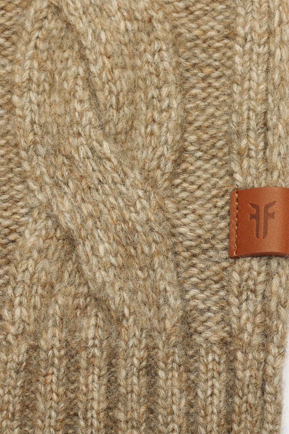 Burnt Olive Wide Cable Scarf