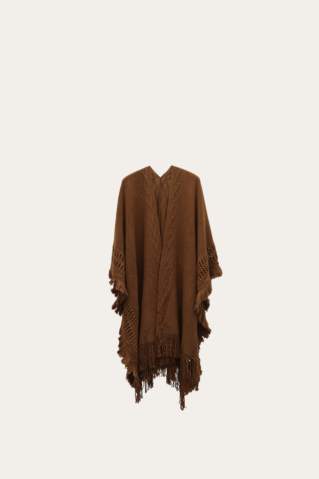 Acorn Embellished Fringe Ruana