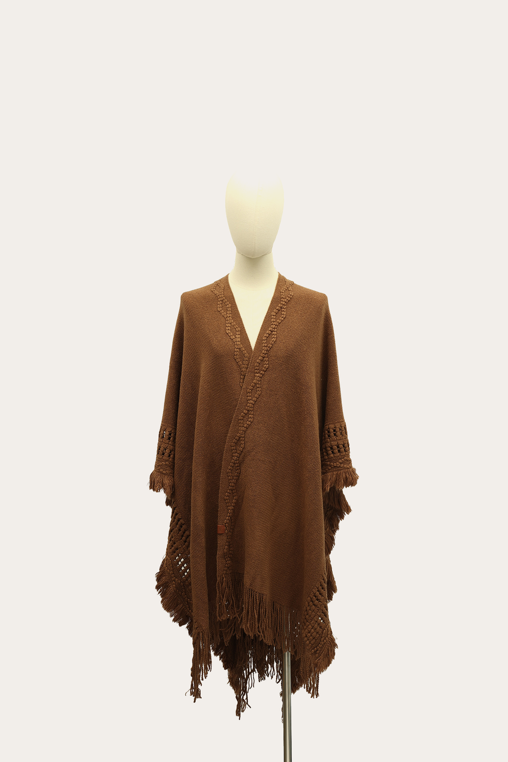 Acorn Embellished Fringe Ruana