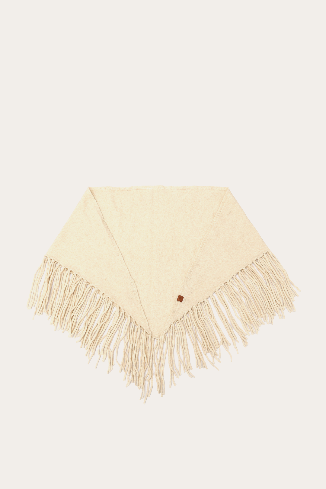 Birch Long Fringe Triangle Scarf
