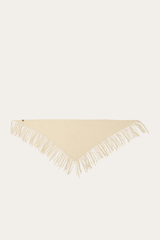 Birch Long Fringe Triangle Scarf