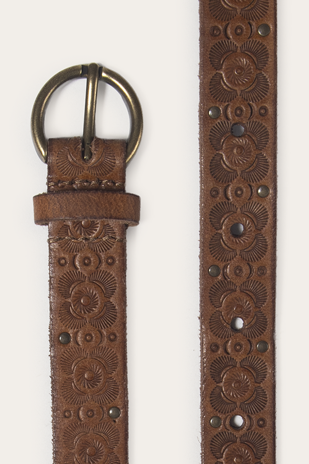 Light Whiskey 20mm Tooling & Stud Belt