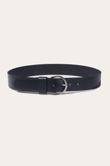 Black 40mm Belt With Woven Keeper