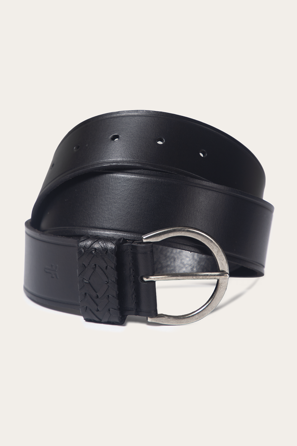 Black 40mm Belt With Woven Keeper