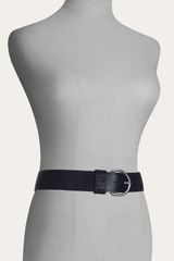 Black 40mm Belt With Woven Keeper