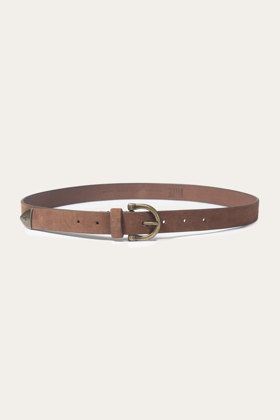 Light Whiskey 25mm Suede Horseshoe Buckle Belt