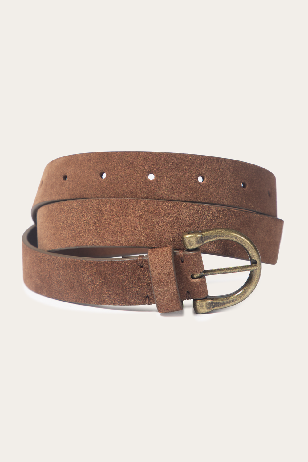 Light Whiskey 25mm Suede Horseshoe Buckle Belt
