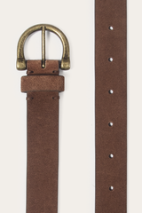 Light Whiskey 25mm Suede Horseshoe Buckle Belt