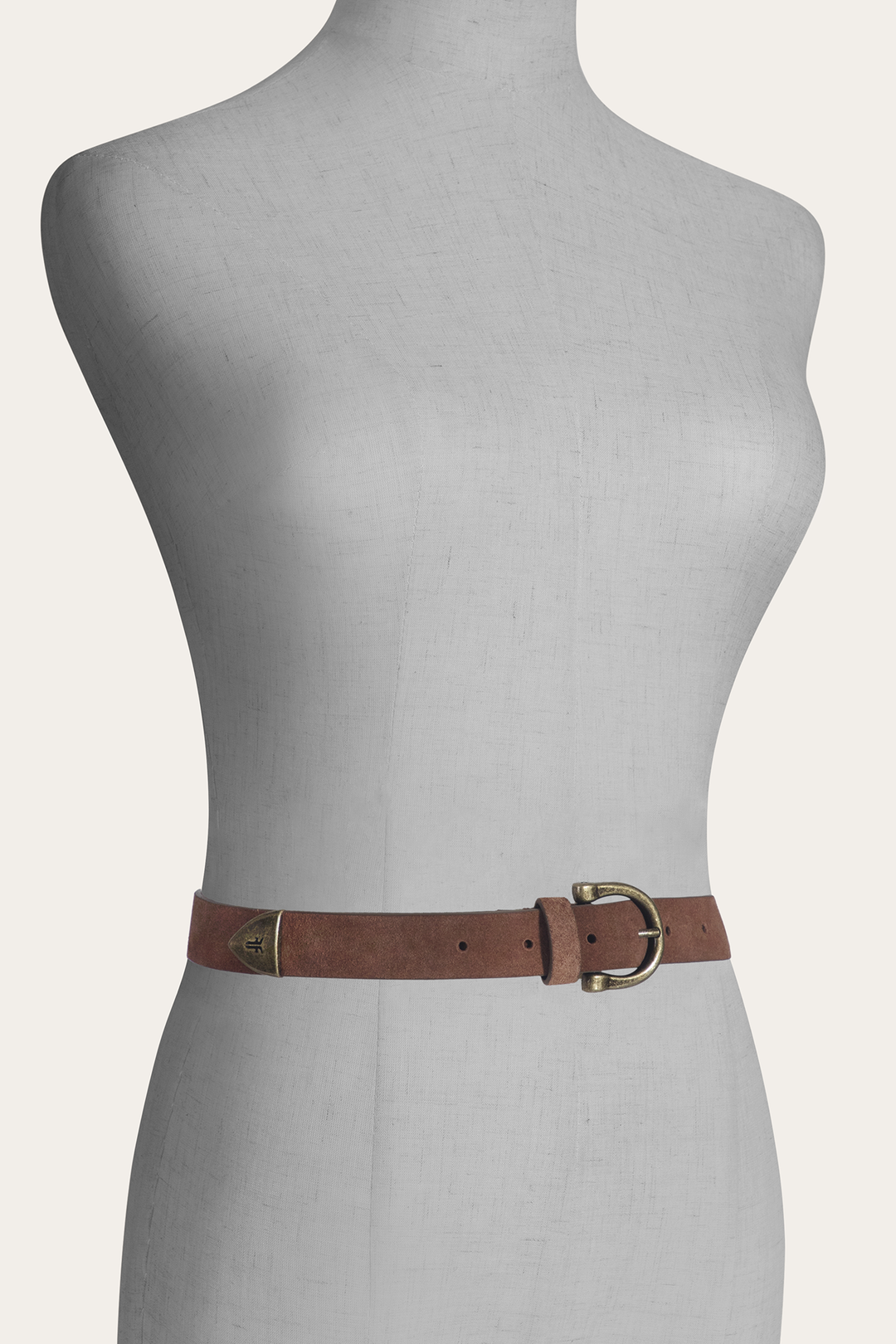 Light Whiskey 25mm Suede Horseshoe Buckle Belt