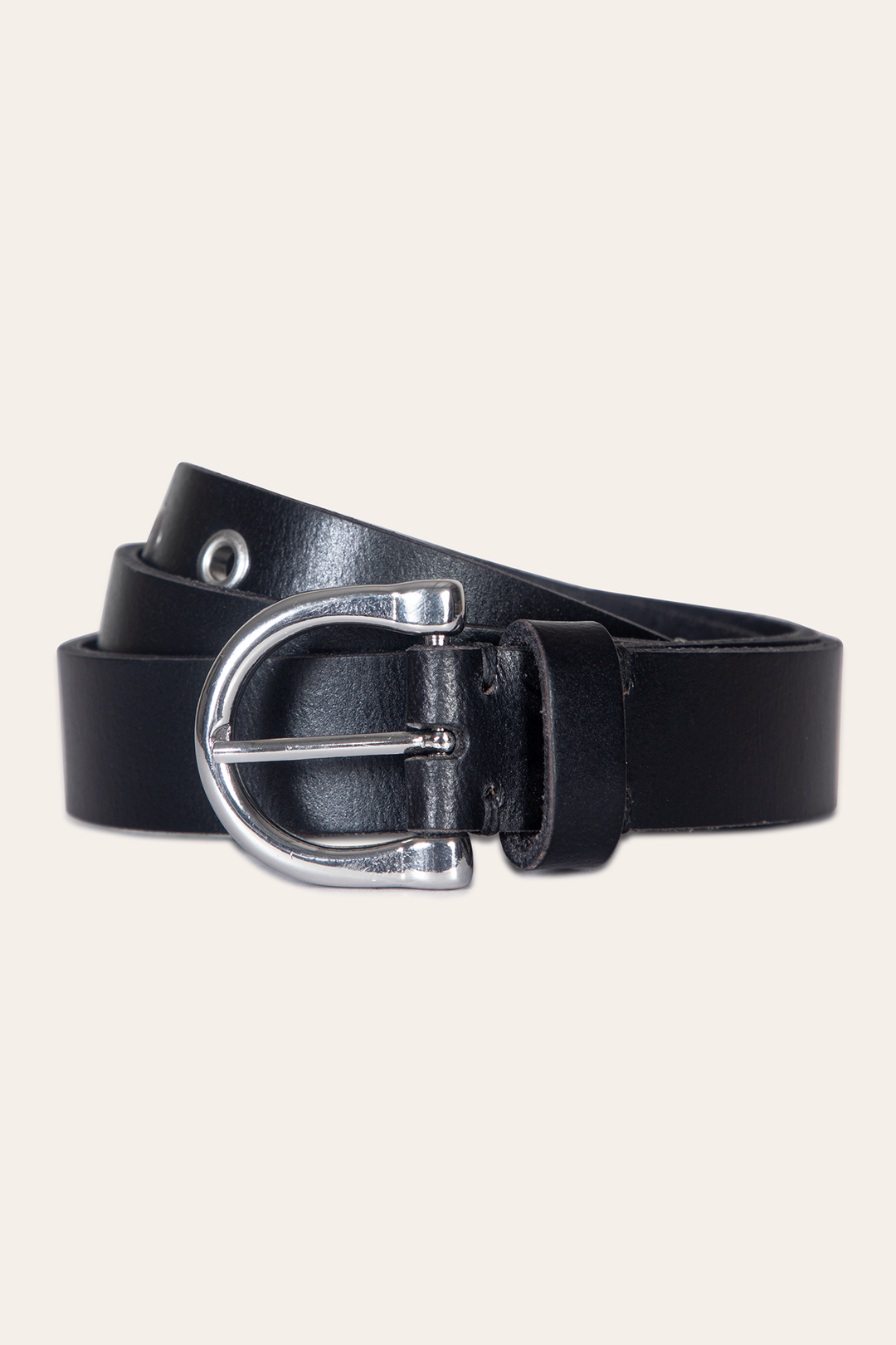 Women’s Black 25mm Horseshoe Buckle Belt
