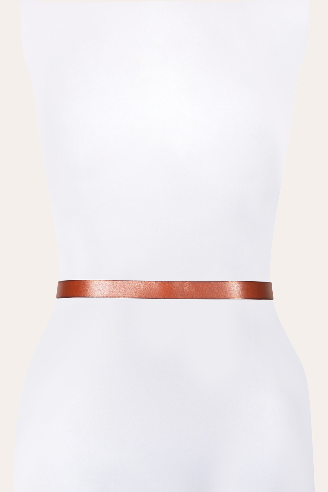 25mm Tan Logo Western Belt