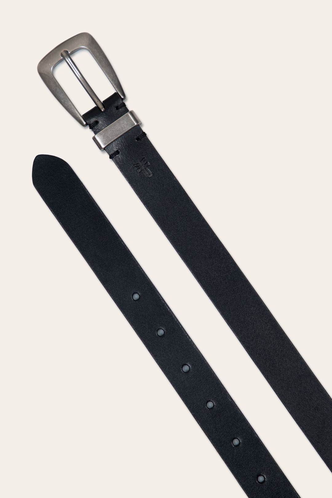 Women’s Black 25mm Belt With Metal Loop