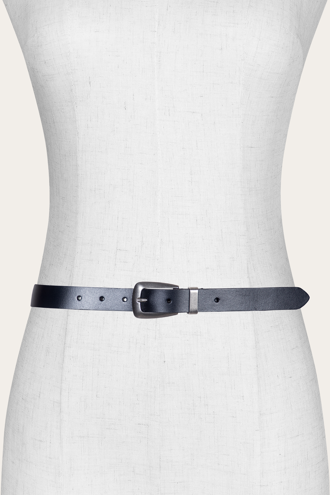 Women’s Black 25mm Belt With Metal Loop