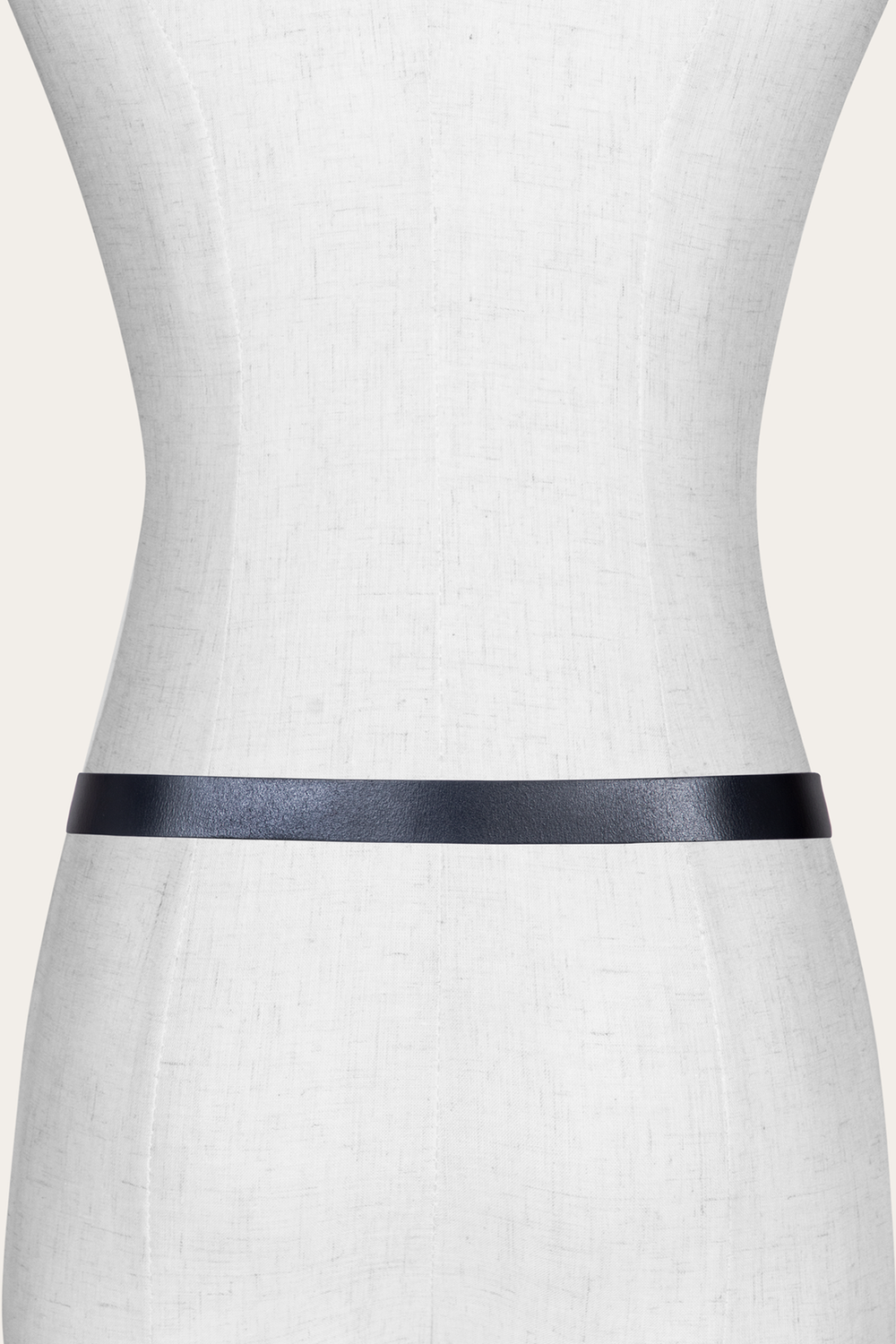 Women’s Black 25mm Belt With Metal Loop