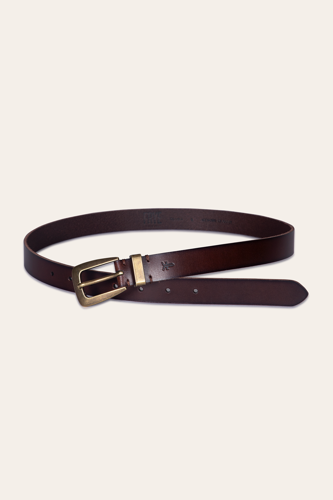 Women’s Tan 25mm Belt With Metal Loop