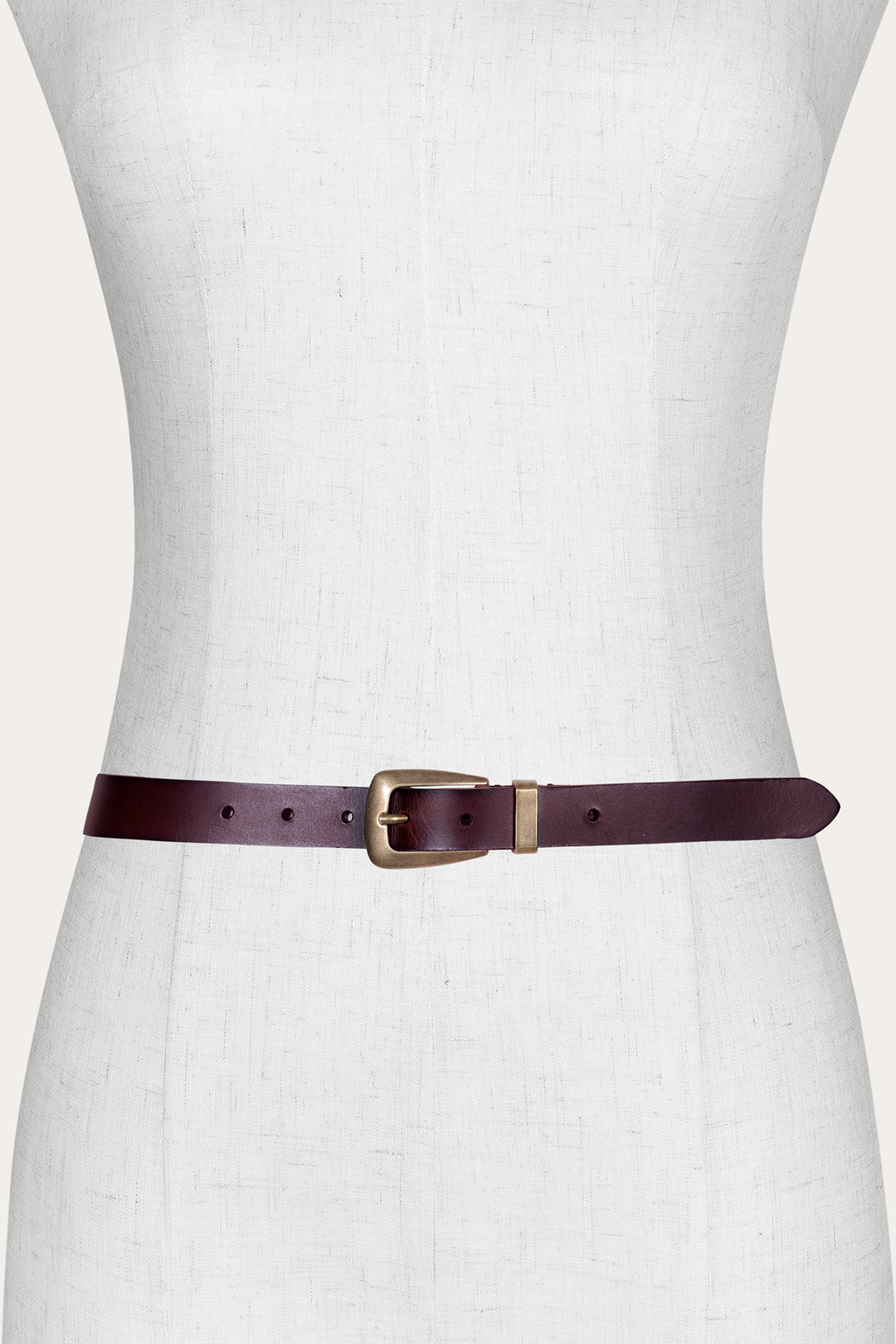 Women’s Tan 25mm Belt With Metal Loop