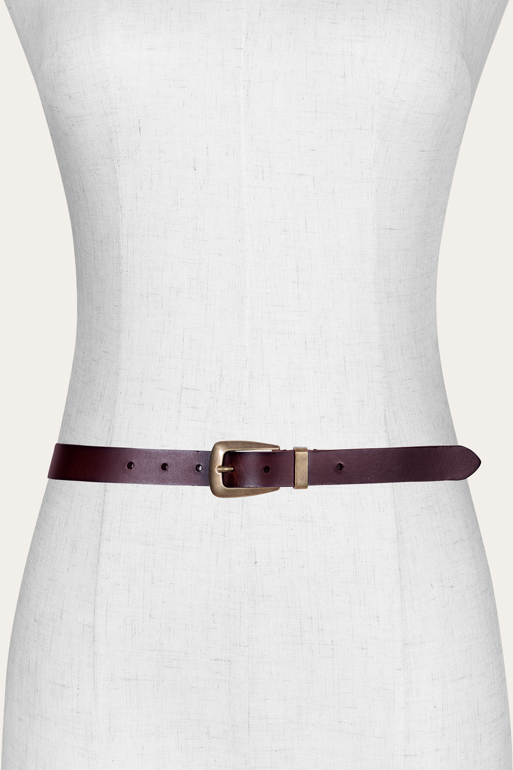 Women’s Tan 25mm Belt With Metal Loop
