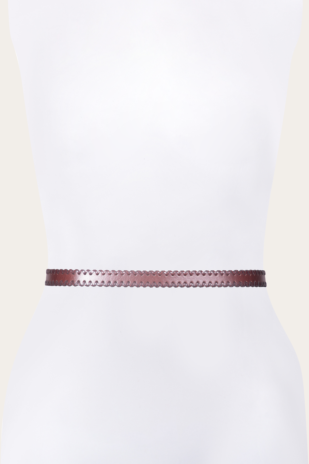 20mm Tan Leather Belt With 3-Piece Buckle Set