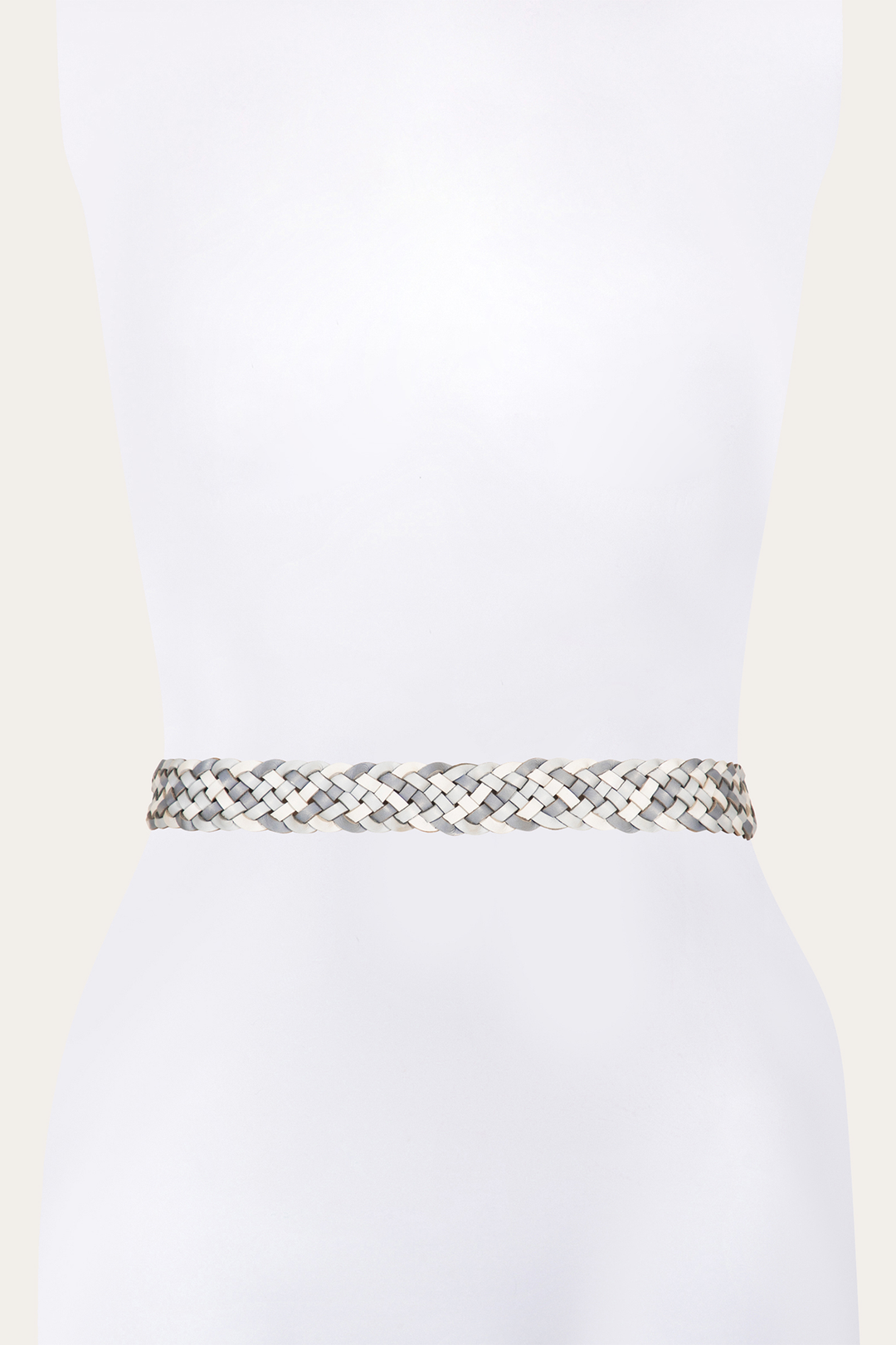 35mm Washed Denim Woven Leather Belt