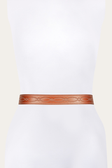 40mm Tan Belt With 2-Tone Stitch